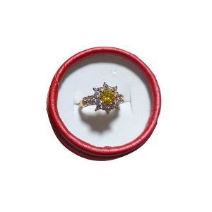 Anillo con corazon piedra zircon