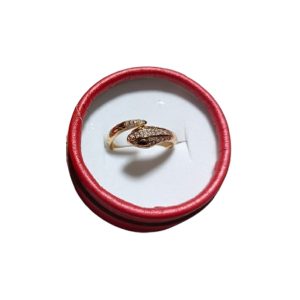 Anillo serpiente piedras zircon