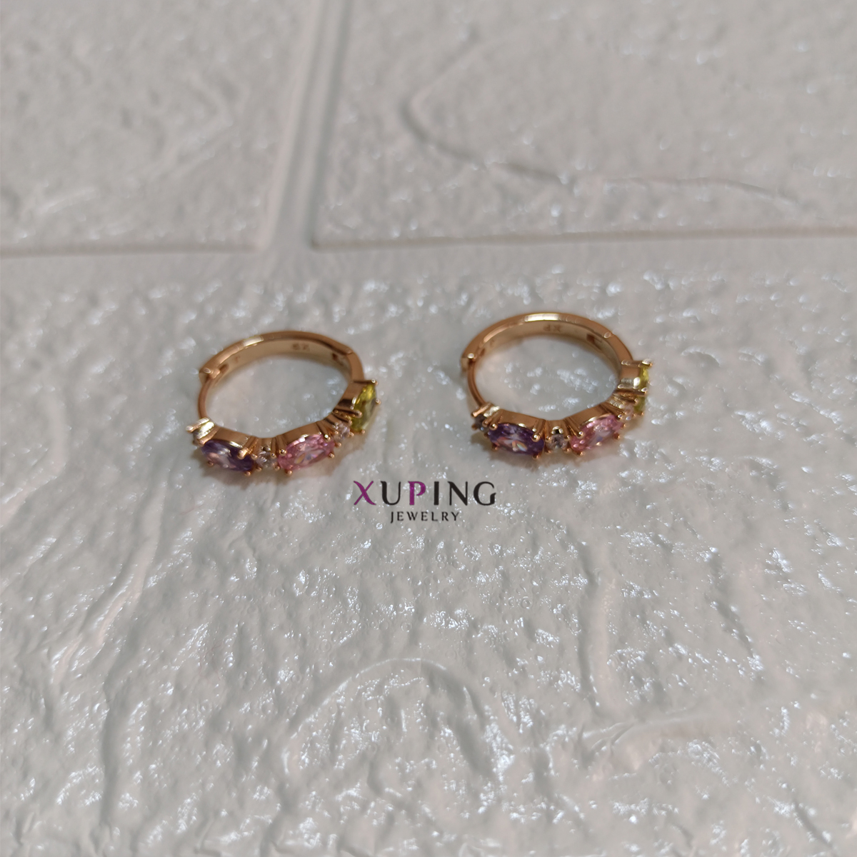 arete 3 colores zircones