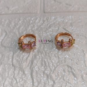 Aretes 3 piedras colores