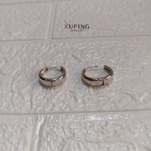 Aretes liso plateado