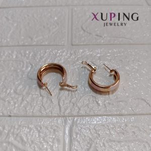 Aretes esmaltado semi circular