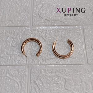 aretes semi aro dorado