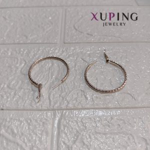 Aretes tipo soga plateados
