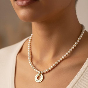 Collar color perlado con dije