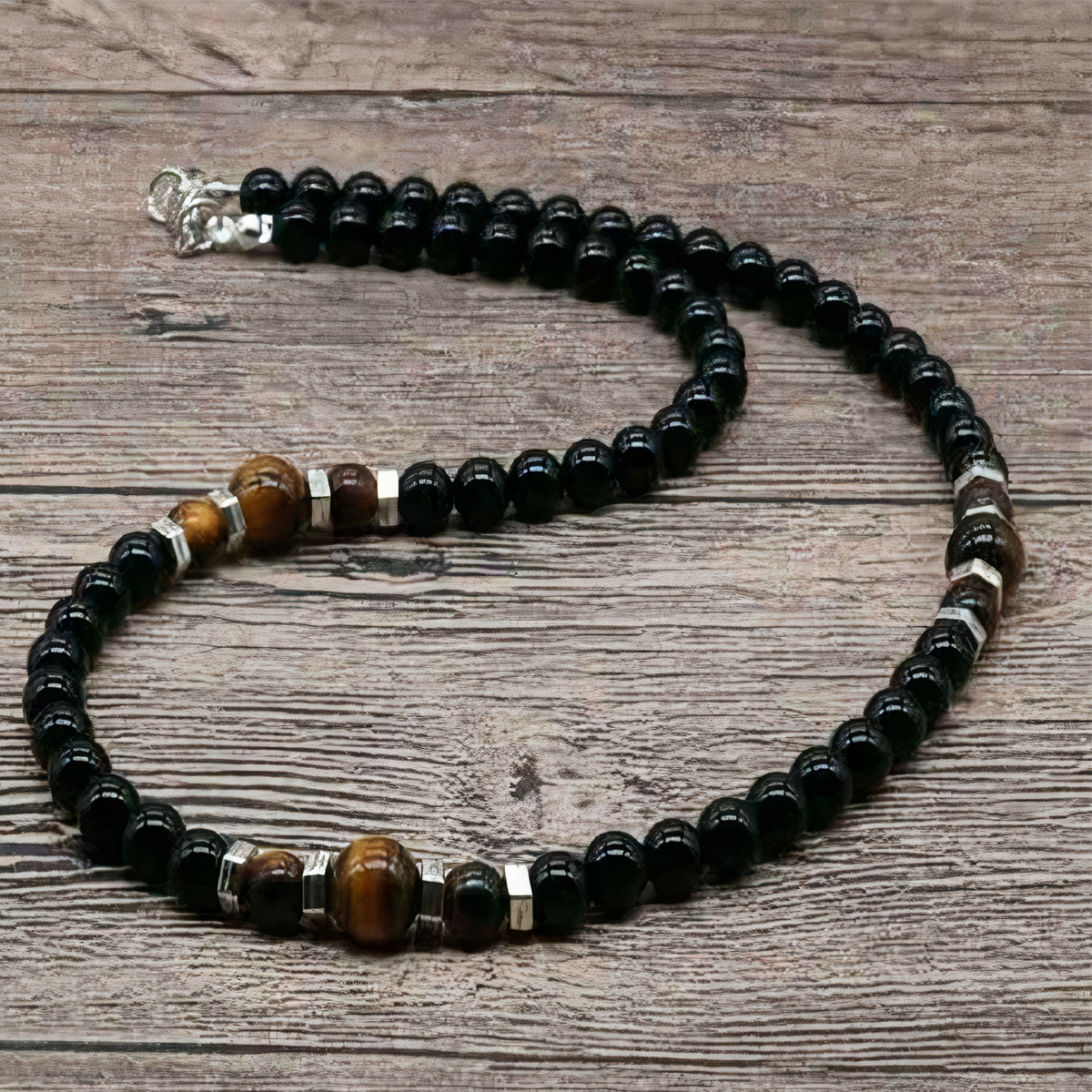 Collar turmalina y ojo de tigre