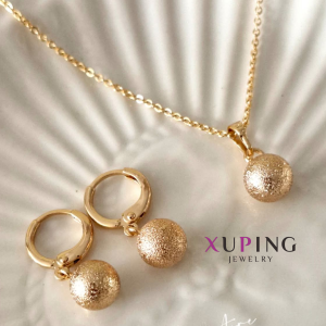 Juego-de-Collar-y-Aretes-Xuping-con-Esferas-de-Acabado-Diamantado